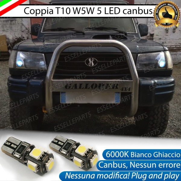 Luci posizione T10 W5W 5 LED Canbus HYUNDAI GALLOPER II