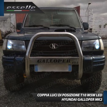 Coppia Lampade T10 W5W LED canbus con lente frontale per luci di posizione per HYUNDAI GALLOPER II