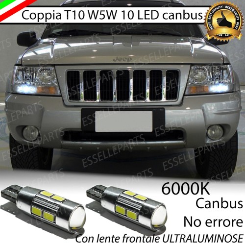 Luci posizione T10 W5W 10 LED Canbus JEEP GRAND CHEROKE II WJ