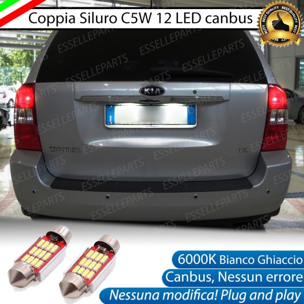 Luci Targa 12 LED Canbus 6000K per KIA CARNIVAL II