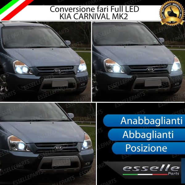 Conversione Fari Full LED per Kia Carnival MK2 6000K Bianco Ghiaccio Canbus