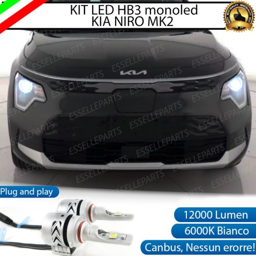 Kit Full Led monoled 6500k canbus lampade per HB3 KIA NIRO 2