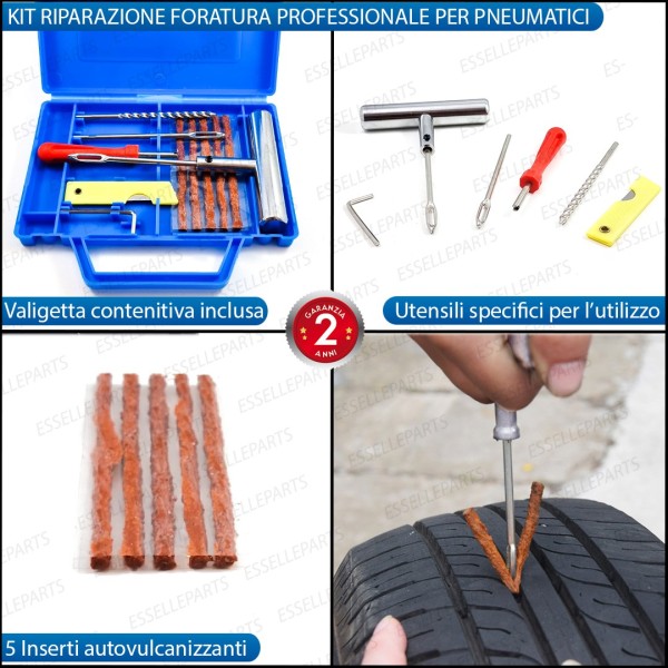 Kit Riparazione Foratura Gomme con Valigetta per Ktm