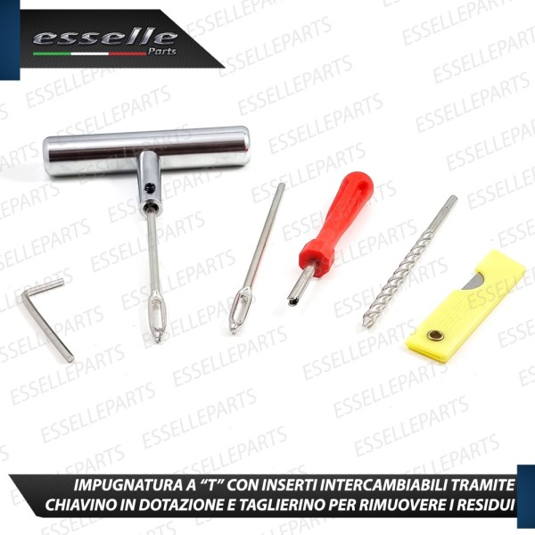 Kit Riparazione Foratura Gomme con Valigetta per Kawasaki