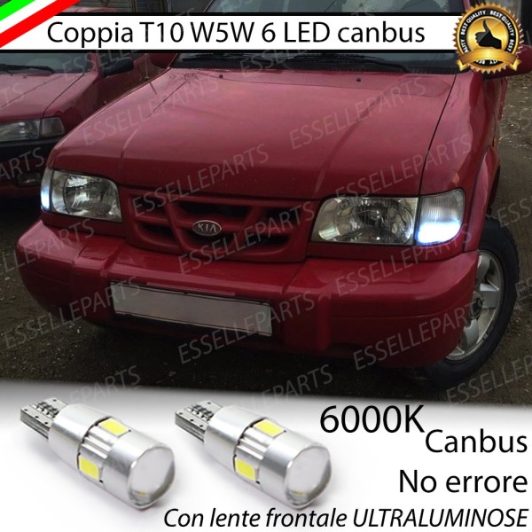 Coppia Lampade T10 W5W LED canbus con lente frontale per luci di posizione per Kia Sportage 1