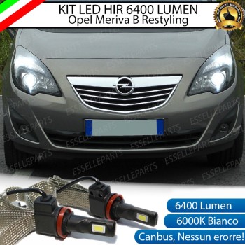 Kit Full LED HIR2 6400 Lumen 6000K bianco OPEL MERIVA B Con fari Lenticolari Kit Full LED HIR2 6400 Lumen 6000K bianco OPEL MERIVA B Con fari Lenticolari