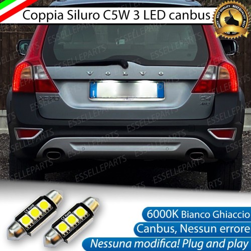 Luci Targa Led Canbus Volvo XC70 II 6000K Luce Bianca No Error