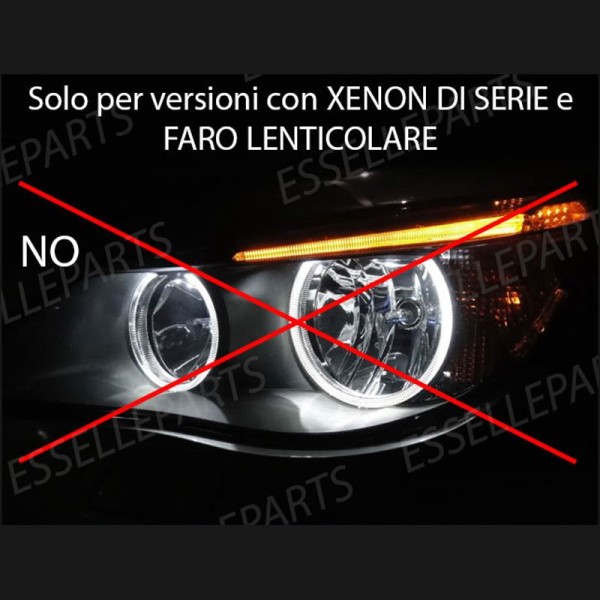 Kit Angel Eyes A Led Cree Canbus 6000k bianco Per BMW Serie 3 E90 E91 Fino al 08/2008