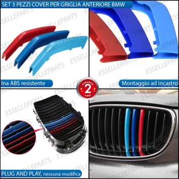 Set Cover per Calandra in stile M Sport BMW Serie 1 E87 E88 E81 E82 Dal 03/2007