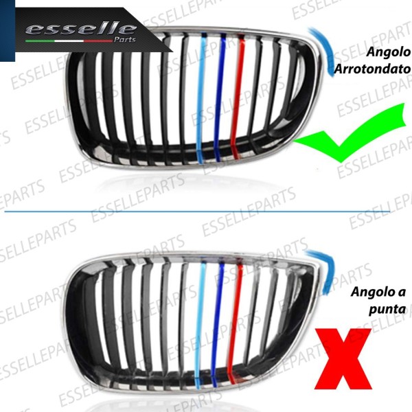 Set Cover per Calandra in stile M Sport BMW Serie 1 E87 E88 E81 E82 Dal 03/2007