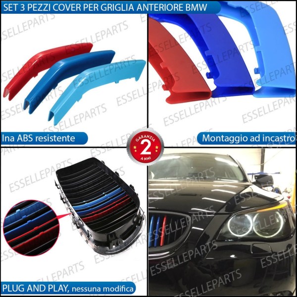 Set Cover per Calandra in stile M Sport BMW SERIE 5 E60 E61 Fino al 03/2007