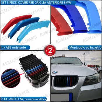 Set Cover per Calandra in stile M Sport BMW SERIE 3 E90 E91 per modelli Fino al 2008