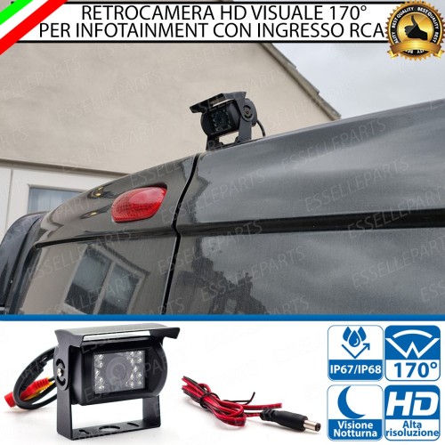 Retrocamera Telecamera Retromarcia Led Camper Furgone Camion Bus HD Impermeabile
