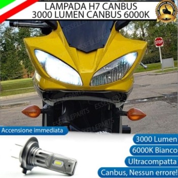 Lampada H7 LED 3000 Lumen per Anabbagliante YAMAHA FZ6 2004-2007 Fazer