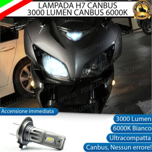 Lampada H7 LED 3000 Lumen per Anabbagliante HONDA CBR 500 R 2012-2016 ABS