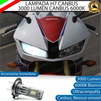 Lampada Singola H7 LED 3000 Lumen per Anabbagliante HONDA CBR 600 RR 2012-2016 ABS Lampada Singola H7 LED 3000 Lumen per Anabbagliante HONDA CBR 600 RR 2012-2016 ABS