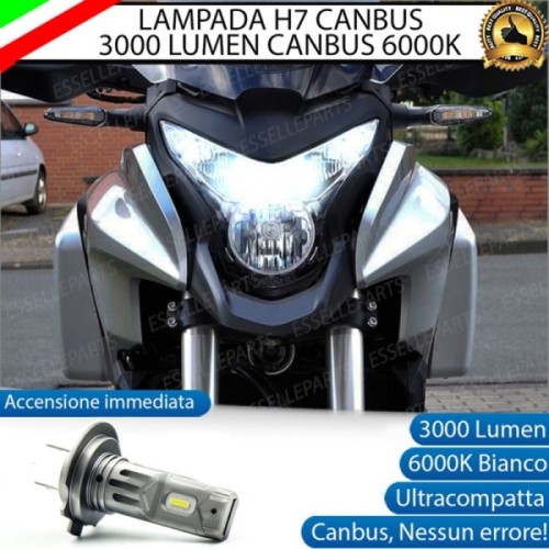 Lampada Singola H7 LED 3000 Lumen per Anabbagliante HONDA Crosstourer 2011-2016 ABS
