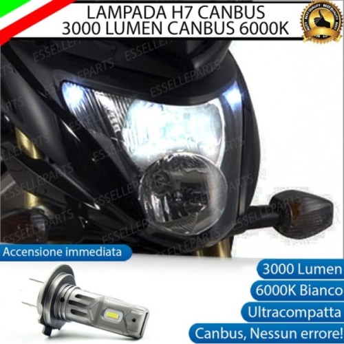 Lampada H7 LED 3000 Lumen per Anabbagliante HONDA Hornet 600 2007-2010