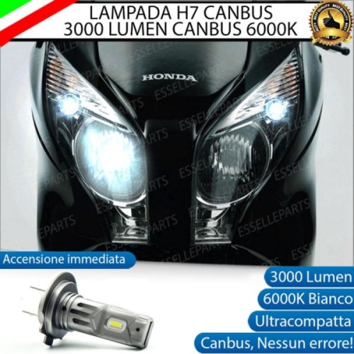 Lampada H7 LED 3000 Lumen per Anabbagliante HONDA S Wing 150 2007-2011