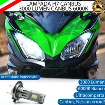 Lampada H7 LED 3000 Lumen per Anabbagliante KAWASAKI Ninja 650 2017-2019