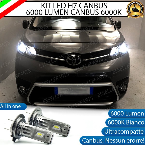 KIT FULL LED H7 LED 6000K BIANCO 6000 LUMEN CANBUS ULTRACOMPATTE LAMPADE H7  LED