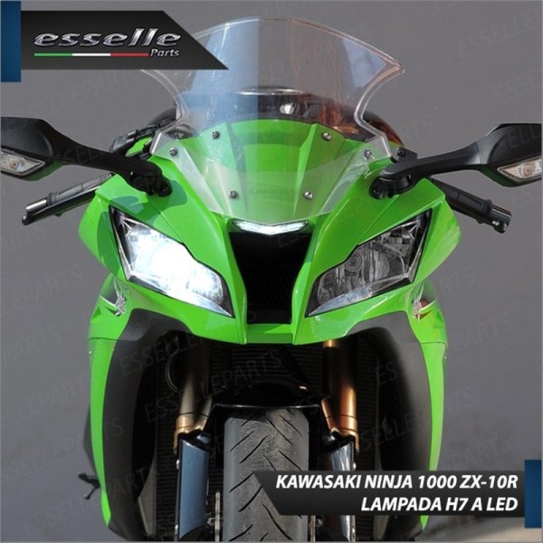 Lampada H7 LED 3000 Lumen per Anabbagliante KAWASAKI Ninja 1000 ZX-10R 2011-2015