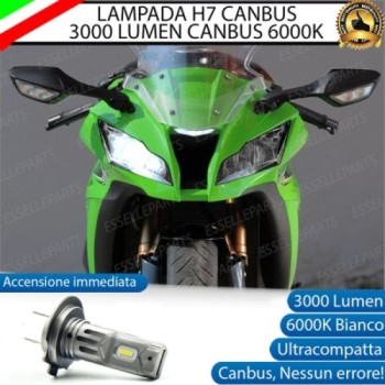 Lampada H7 LED 3000 Lumen per Anabbagliante KAWASAKI Ninja 1000 ZX-10R 2017-2018