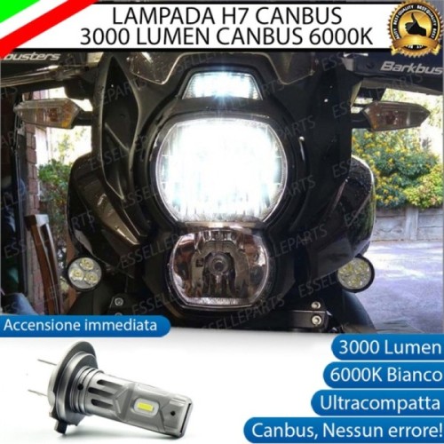 Lampada H7 LED 3000 Lumen per Anabbagliante KAWASAKI Versys 650 2010-2014 Tourer