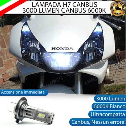 Lampada H7 LED 3000 Lumen per Anabbagliante HONDA CBR 900 RR 2000-2001 Fireblade