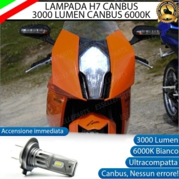 Lampada H7 LED 3000 Lumen per Anabbagliante KTM 1190 RC8 2009-2016 R
