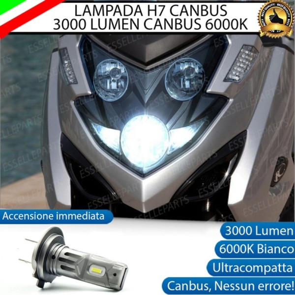 Lampada H7 LED 3000 Lumen per Anabbagliante KYMCO Myroad 700i 2011-2016