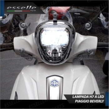 Lampada H7 LED 3000 Lumen per Anabbagliante PIAGGIO Beverly 125 2010-2017 S i.e.