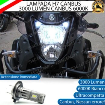 Lampada Singola Anabbagliante LED H7 3000 Lumen per Yamaha XT 660 2008-2016 Z Tenere'