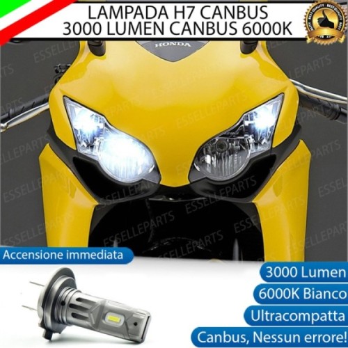Lampada Singola H7 3000 LUMEN Anabbagliante per HONDA CBR 1000 RR 2012-2016 Fireblade