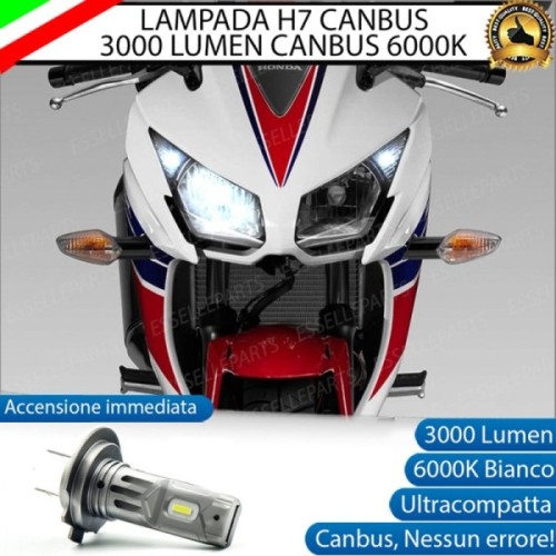 Lampada H7 3000 LUMEN Anabbagliante per HONDA CBR 300 R 2014-2017 ABS