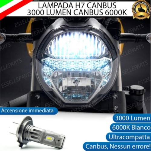 Lampada Singola Anabbagliante LED H7 3000 Lumen per DUCATI Monster 821 2018-2021