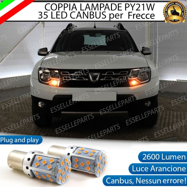 Coppia Frecce Anteriori PY21W 35 LED Canbus DACIA DUSTER RESTYLING