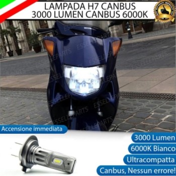 Lampada Singola Anabbagliante LED H7 3000 Lumen per HONDA Pantheon 125 1998-2002