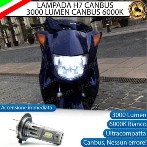 Lampada Singola Anabbagliante LED H7 3000 Lumen per HONDA Pantheon 150 1998-2002