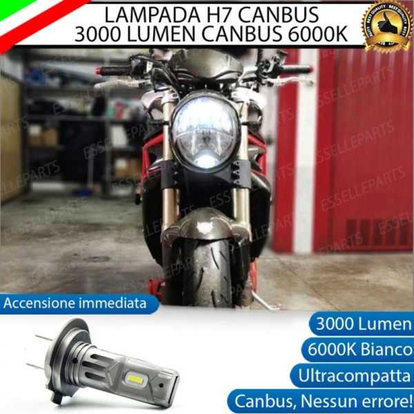 Lampada Singola Anabbagliante LED H7 3000 Lumen per MV AGUSTA Brutale 750 2002-2006 S