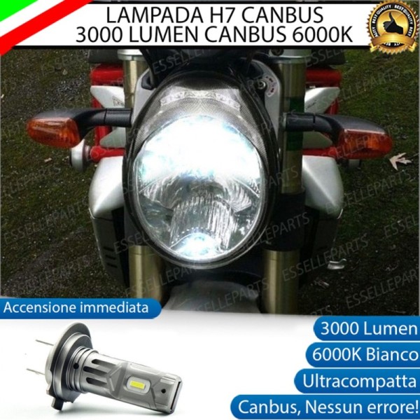 Lampada Anabbagliante LED H7 3000 Lumen per MV AGUSTA Brutale 1078 2007-2011 RR