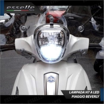 Lampada H7 LED 3000 Lumen per Abbagliante PIAGGIO Beverly 125 2010-2017 S i.e.