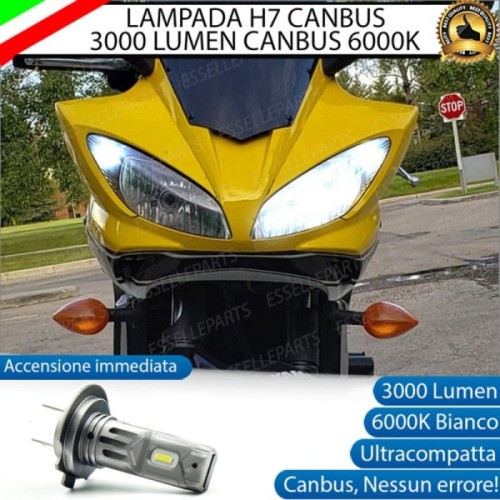 Lampada H7 LED 3000 Lumen per Abbagliante YAMAHA FZ6 2004-2007 Fazer