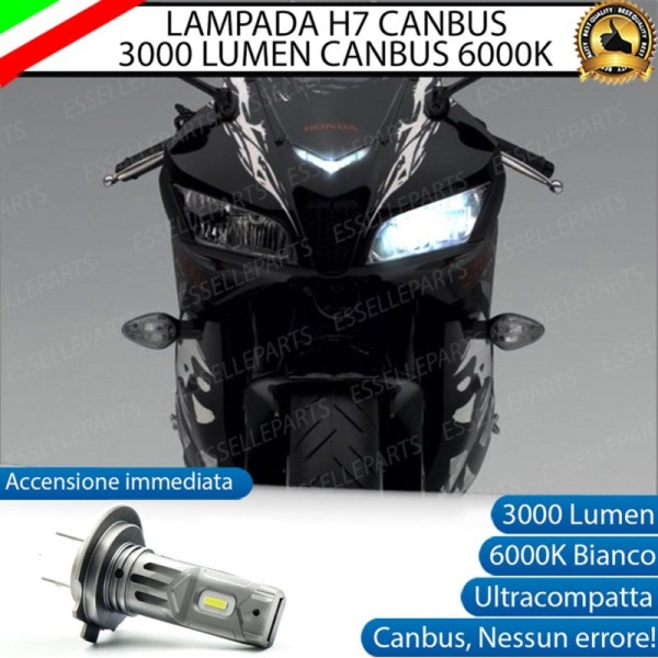 Lampada H7 LED 3000 Lumen per Abbagliante HONDA CBR 600 RR 2009-2012