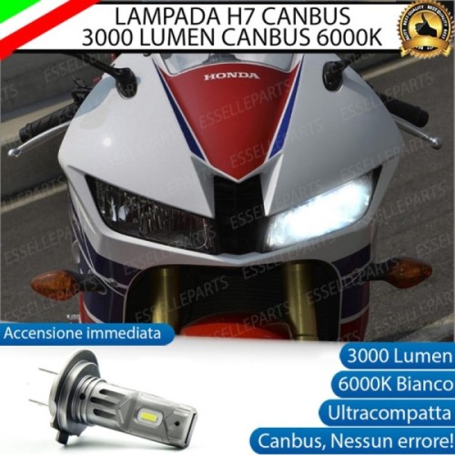 Lampada H7 LED 3000 Lumen per Abbagliante HONDA CBR 600 RR 2012-2016 ABS
