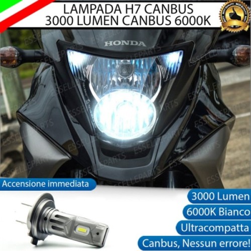 Lampada Singola H7 LED 3000 Lumen per Abbagliante HONDA Crossrunner 2010-2014 ABS