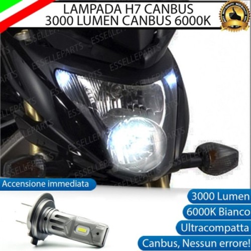 Lampada H7 LED 3000 Lumen per Abbagliante HONDA Hornet 600 2007-2010