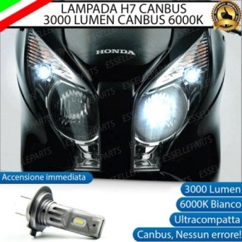 Lampada H7 LED 3000 Lumen per Abbagliante HONDA S Wing 150 2007-2011