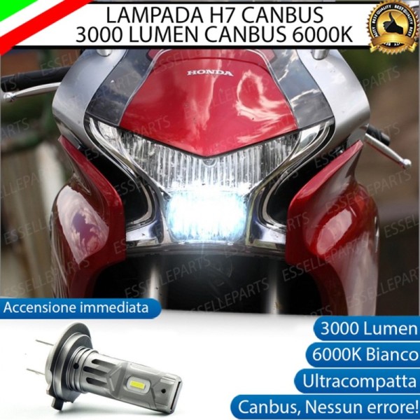 Lampada H7 LED 3000 Lumen per Abbagliante HONDA VFR 1200 2009-2016 F ABS