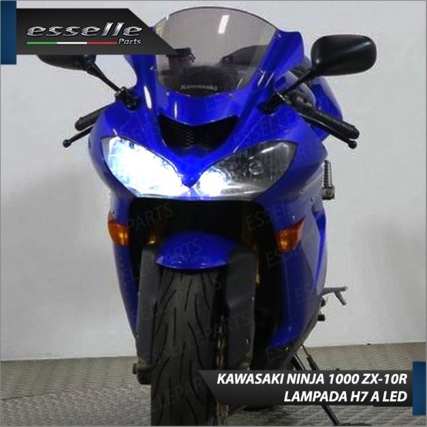 Lampada H7 LED 3000 Lumen per Abbagliante KAWASAKI Ninja 1000 ZX-10R 2004-2005